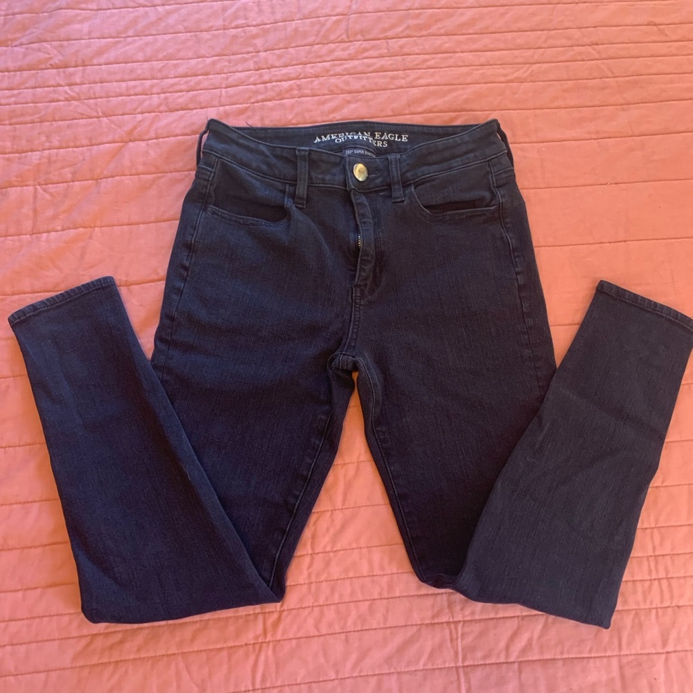 American Eagle Black High Rise Jegging